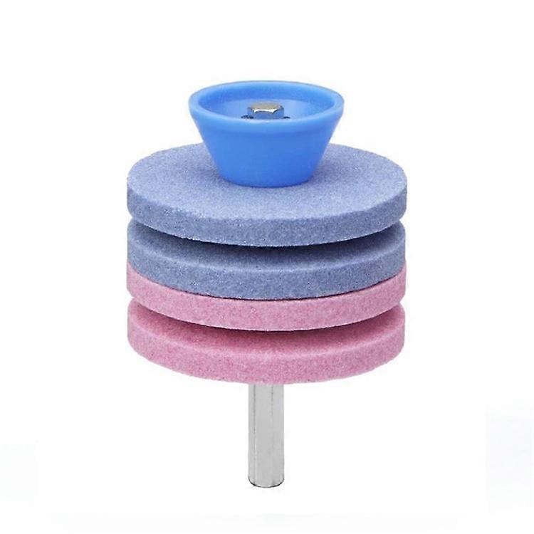 4-Layer Lawn Mower Blade Sharpener Head Knife Grindstone Grinding Wheel for Power Drill