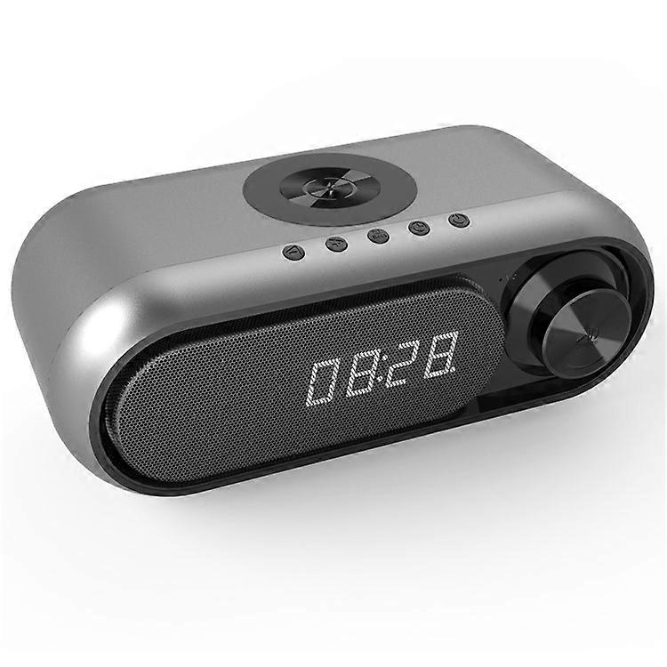 WD-300 10W Phone Wireless Charger Rechargeable FM Radio Bluetooth Speaker Music Loudspeaker with Digital Alarm Clock