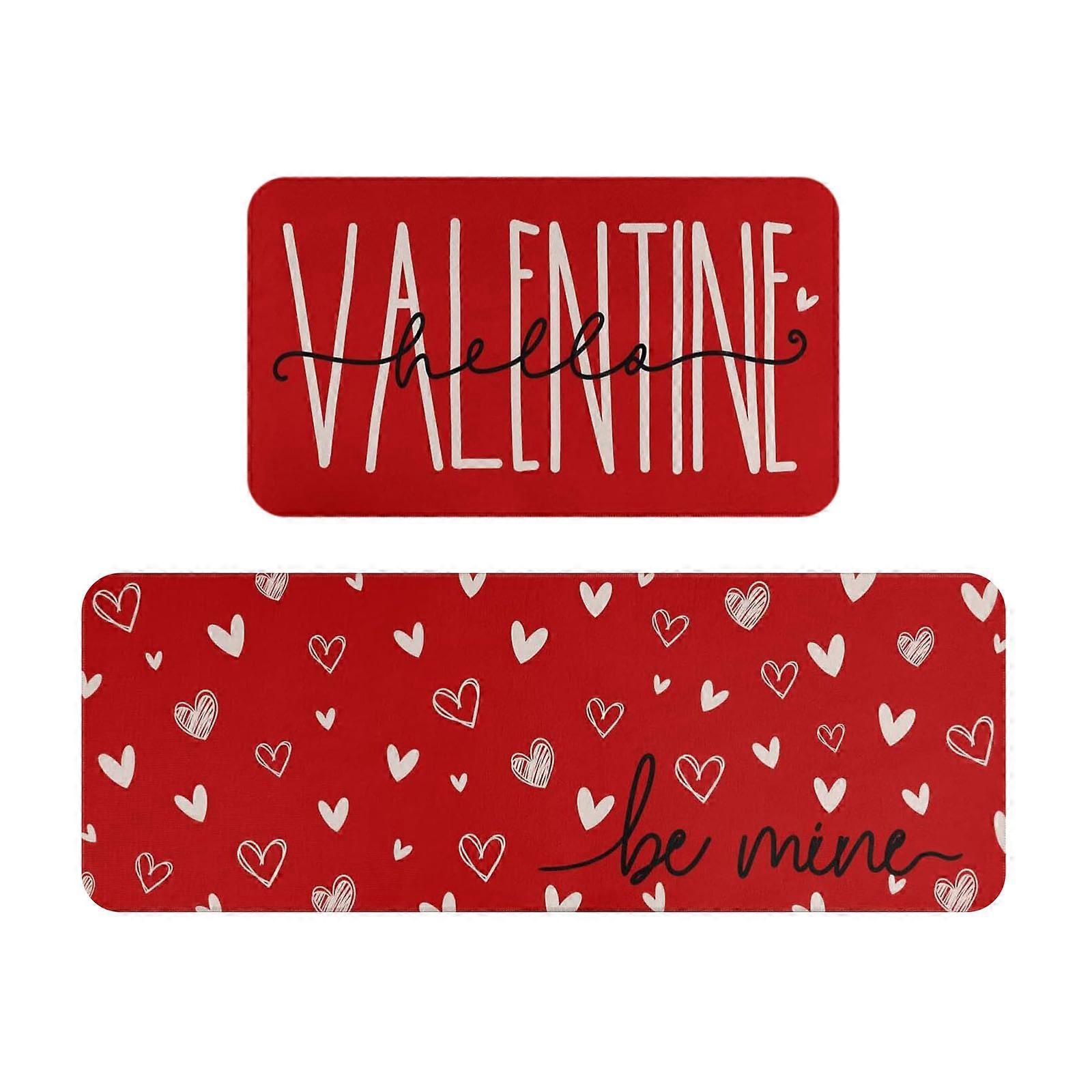 Modernit matot Ystävänpäivä-teemainen matto liukumaton ovimatto imukykyinen kylpyhuoneen kuistimatto