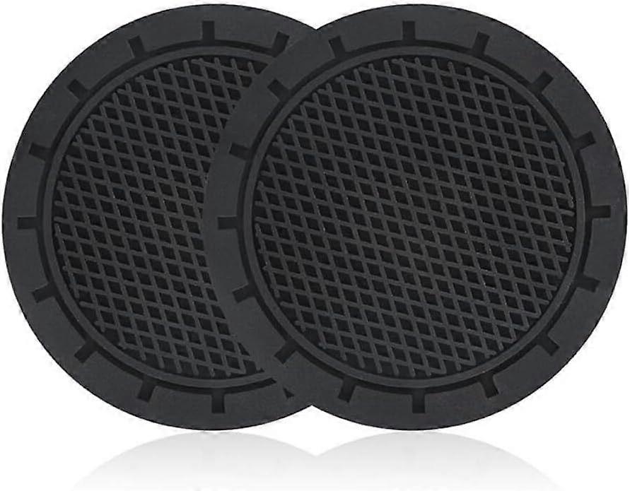 Pack Universal Car Cup Holder Coasters Non-Slip Black
