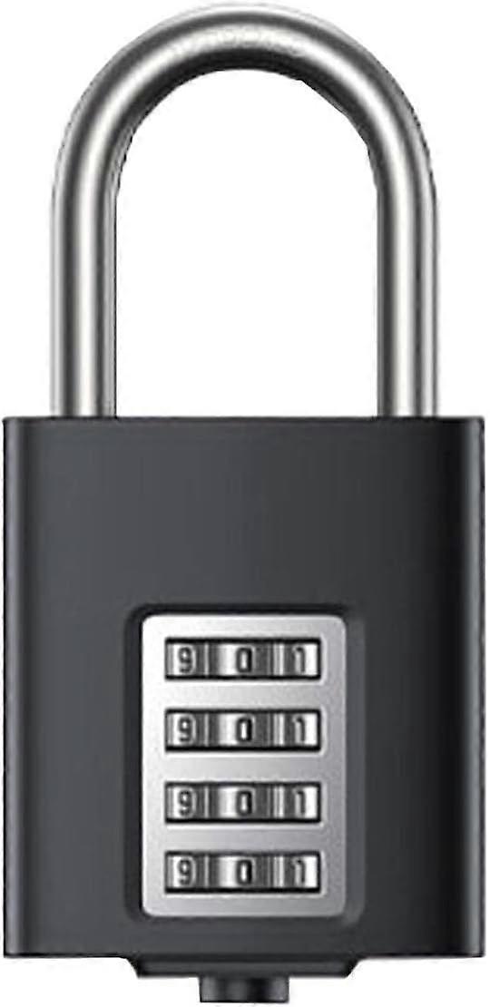 Combination Padlock, Gym Storage Lock, 4 Digit Combination Lock, Heavy Duty Lock, Set Your Own Combination Lock, Wind Resistant Metal, Keyless,