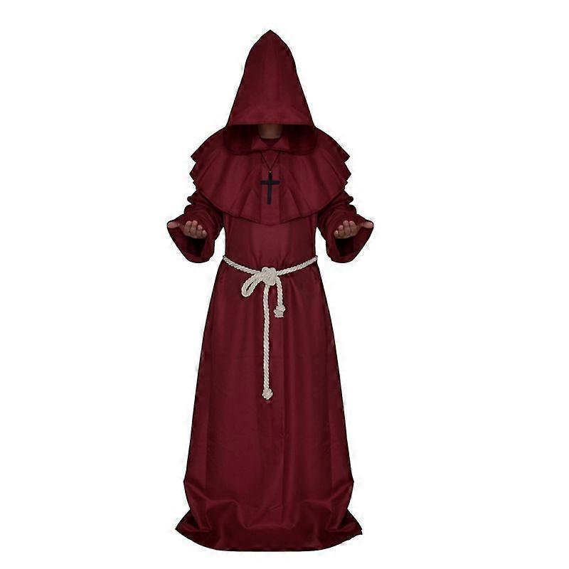 Red# Cosplay Adult Halloween Funny Stage Performance Role-playing Full Cape And Hood Style Optional Performance Clothing