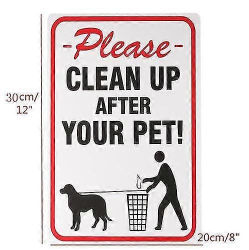 5x Please Clean Up After Your Pet Sign 8''x12'' No Dog Poop Pickup Remove NEW