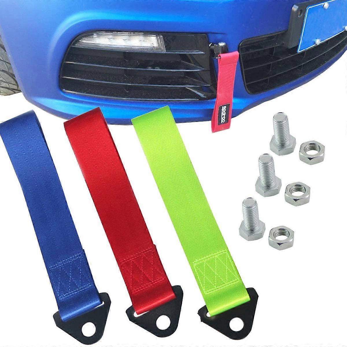 Racing Style Tow Strap With High Tensile Strength, Universal Fitment Ensures Secure Connection For A Variety Of Vehicles