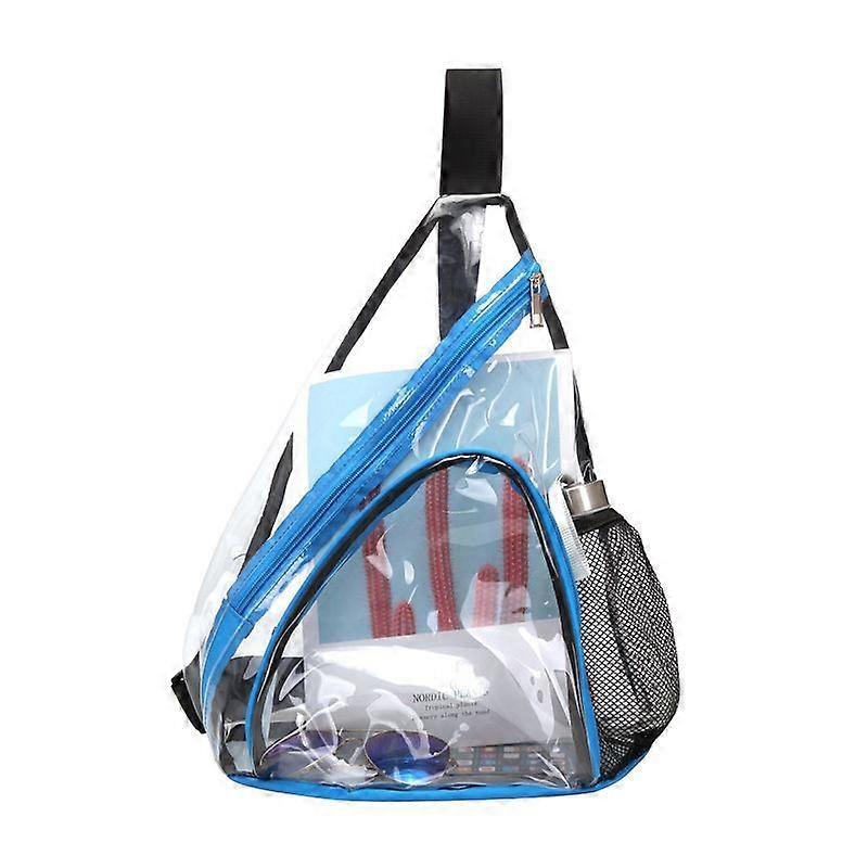 Clear PVC Sling Bag, Stadium Approved Backpack with Adjustable Strap