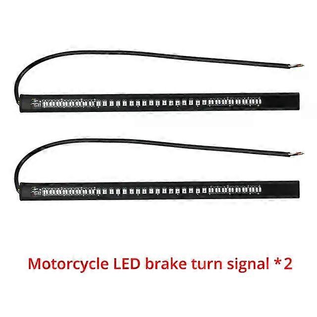 Motorcycle Lamp Brake Light 12V Red Yellow Rotating Cover 48SMD Waterproof Soft Strip License Auxiliary Tail Lantern Leds