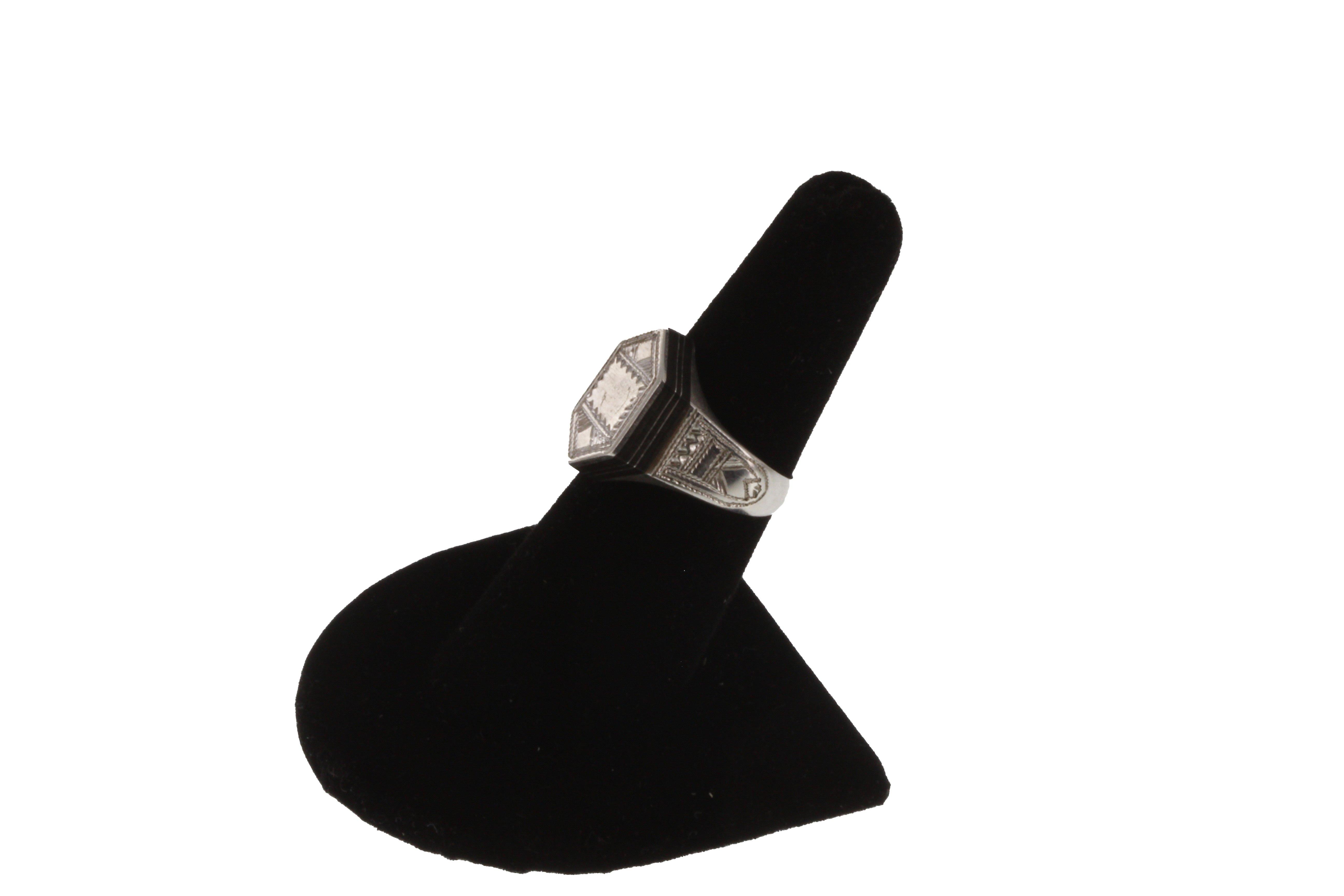 ANIR Geometric Silver Ring