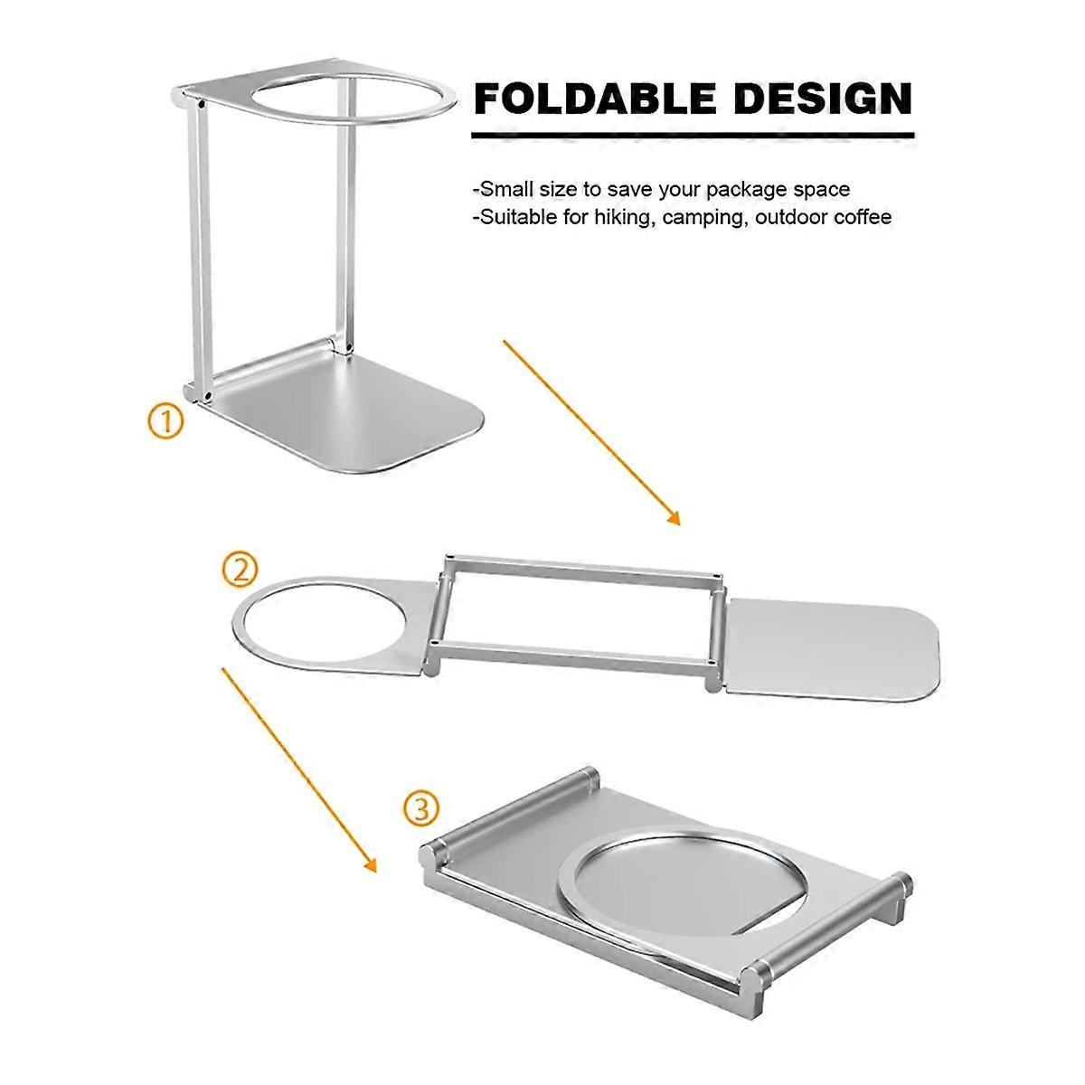 Foldable Coffee Drip Holder Pour over Dripper Stand Aluminum Espresso Coffee Machine Support Stand C