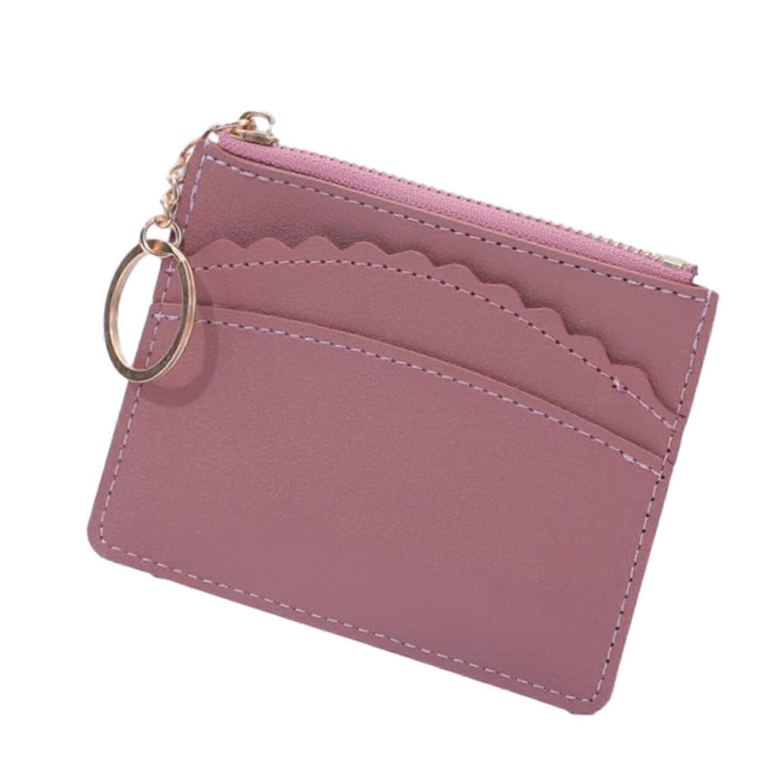 Stylish Multi Card Holder Zipper Wallet for Easy Organization and Security for Everyday Use watermelon red