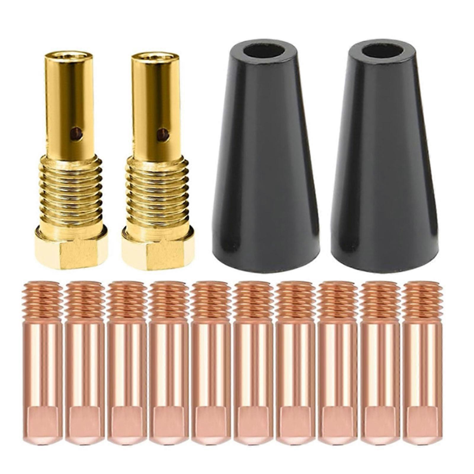 14Pcs Welding Contact Tips Coating Protect Gas Nozzle Tip Welding Tool Part Welding Slag Airless Gas Protective Sleeve