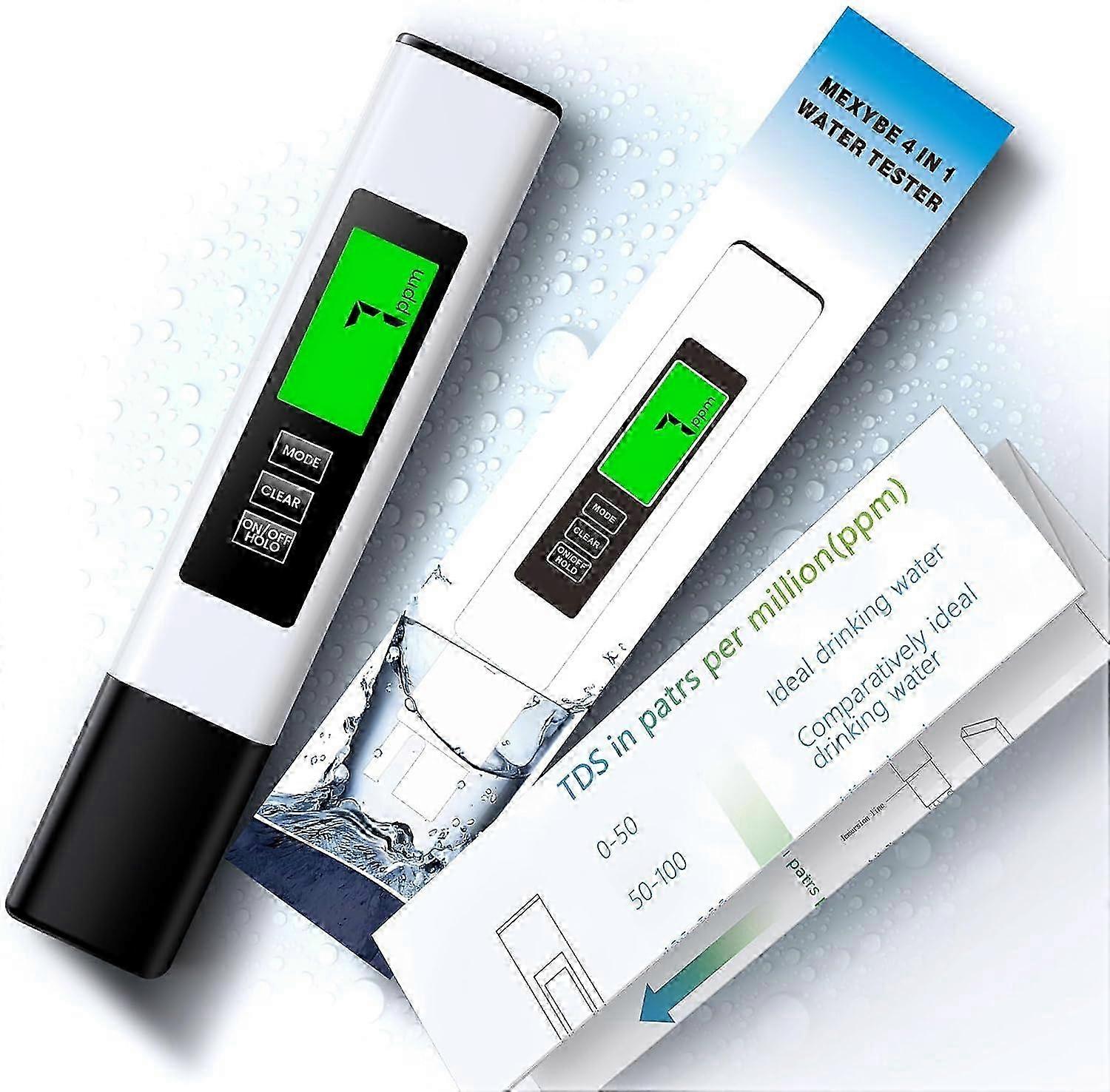Accurate and Reliable All-New 4-in-1 Digital TDS EC and Temperature Water Quality Tester - Range 0-9990 ppm