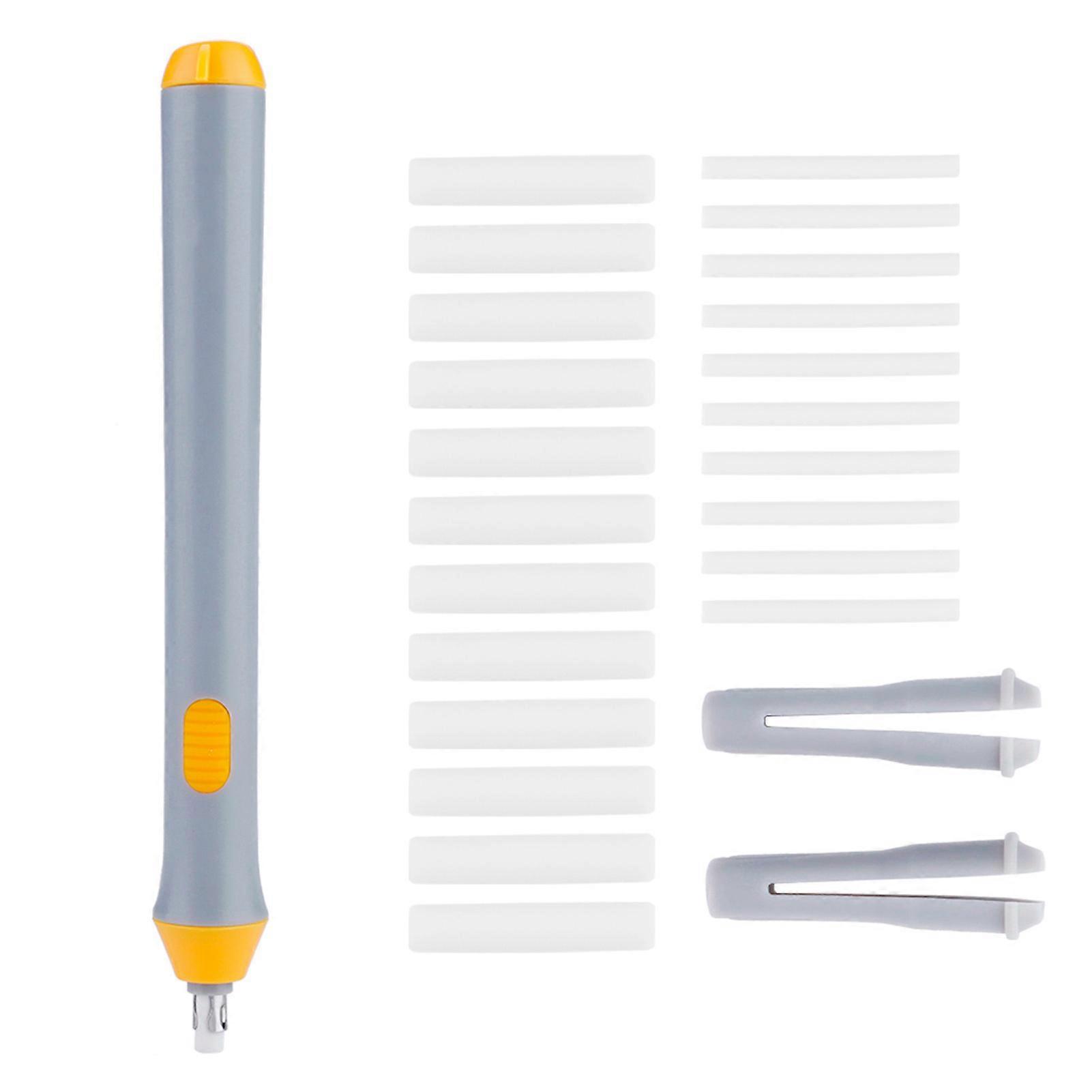 Tenwin Battery Operated Automatic Pencil Eraser with 22 Refills (Grey)