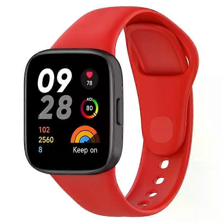Redmi Watch 3 Lite Silicone Replacement Band-Solid Color Red Red