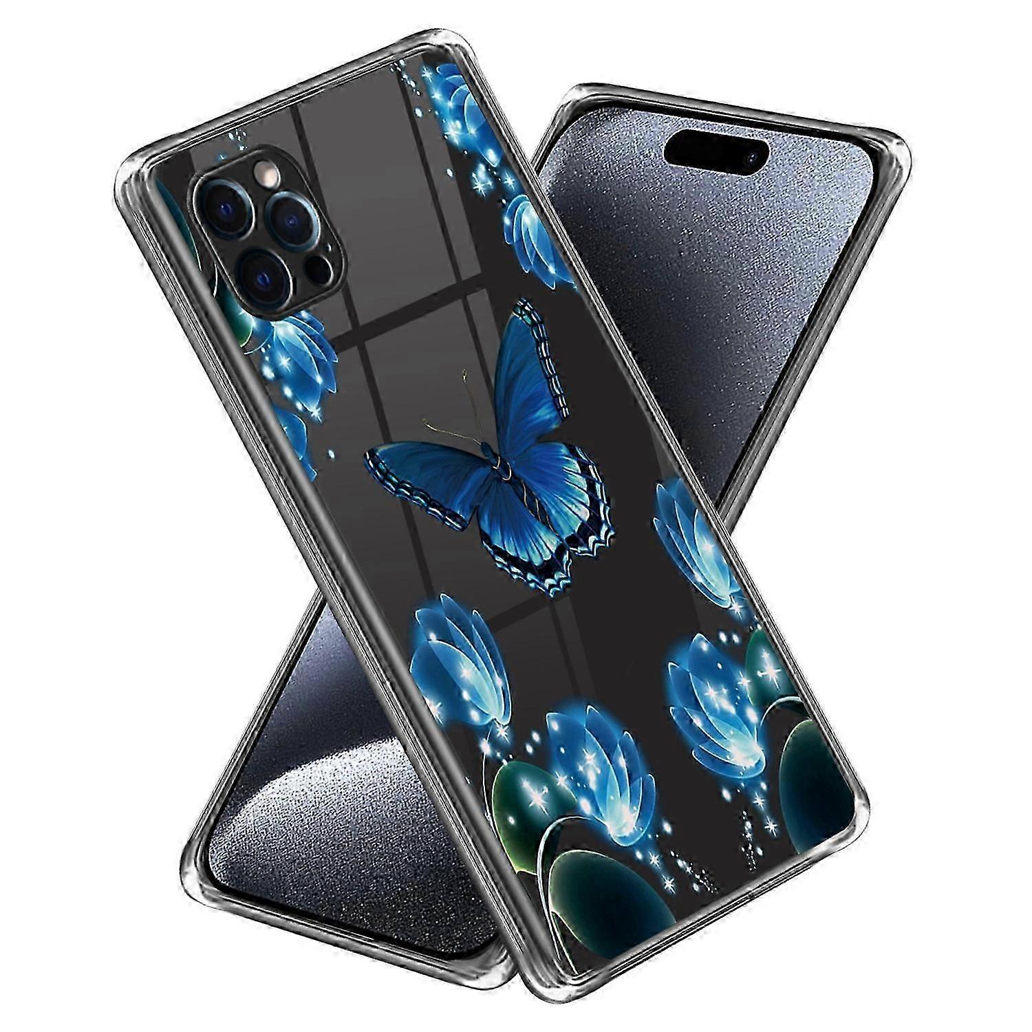 For Iphone 16 Pro Max Case Pattern Printed Shockproof Tpu Phone Cover - Fierce Wolf