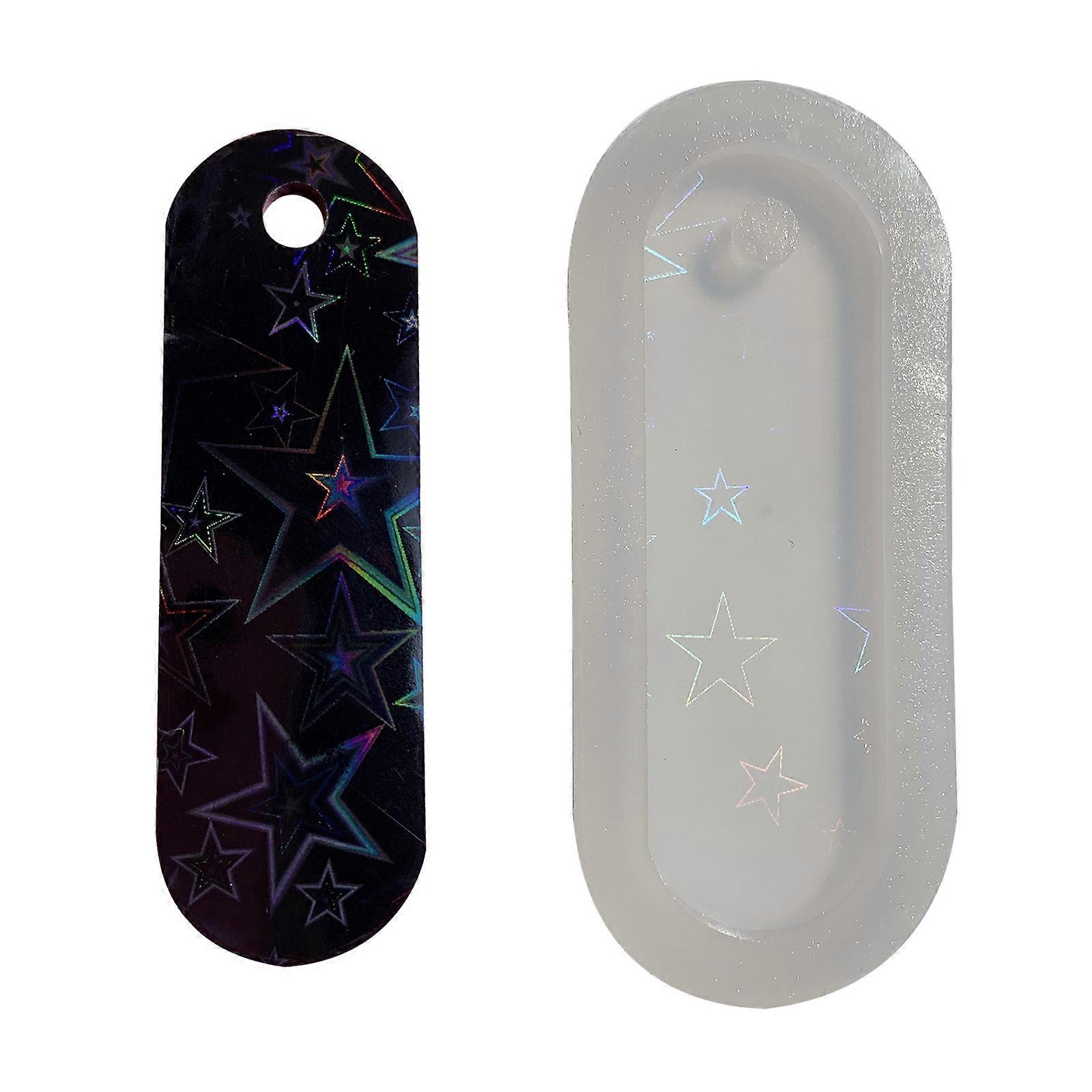Rectangle Light Shadow Silicone Molds DIY Handmade Crafts Holographic Resin Molds Keyring Earring Pendant Making Tool B