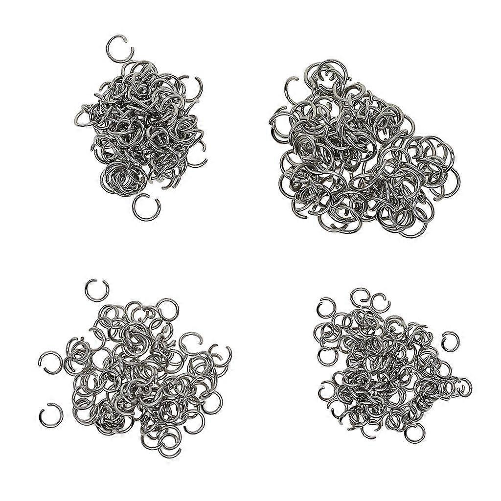 400 Pieces Metal Open Jump Rings Split Connector 5mm 6mm 7mm 8mm