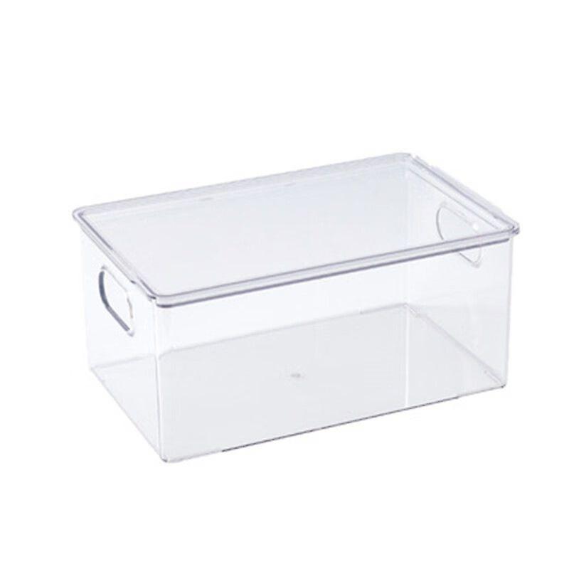 Storage Box Desktop Storage Box Cosmetic Box Dormitory Storage Box Home Organizer Transparent (Without Lid (L))