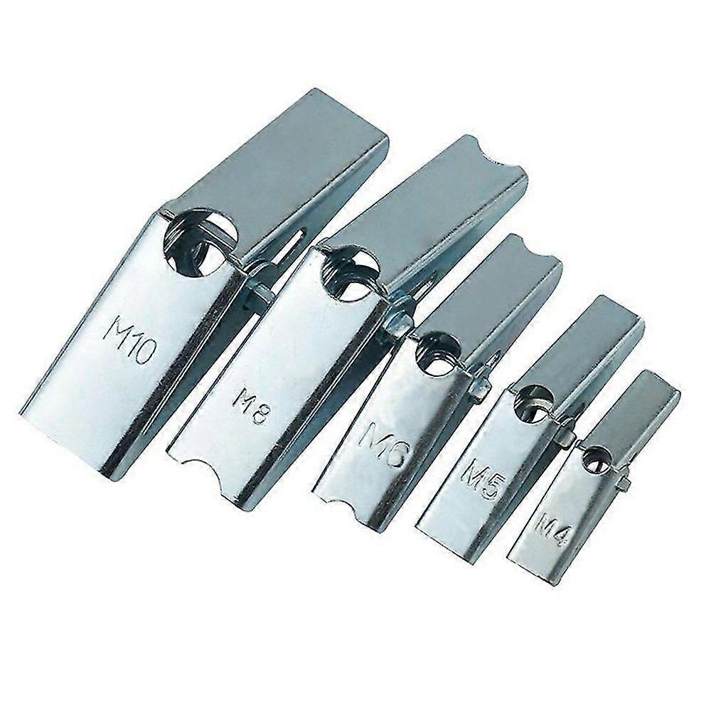 HJyang 10pcs Metal Spring Toggle Wing Toggle Anchor M4 M5 M6 M8 M10 Plasterboard Hollow Wall Cavity Fixing Bolt Hardware Fasteners MIA