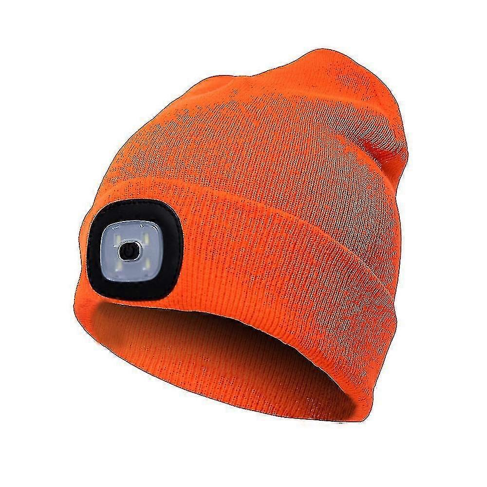 Οδηγημένο καπέλο beanie με τα ελαφριά πλεκτά χέρια καπακιών ελεύθερα 4 οδηγημένο καπέλο προβολέων χειμώνας πλεκτό ελαφρύ καπέλο νύχτας Unisex