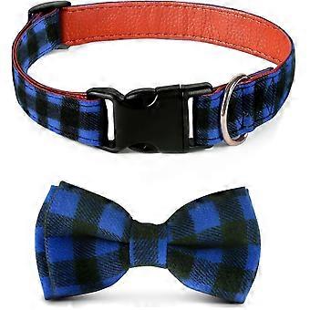Dog Bow Tie Plaid Dog Collar, Christmas Dog Collar With Bow Tie Cat Bowtie, Adjustable Soft Pet Bow Tie For Dog Cat Best Gift Comfortable Unique Buckl