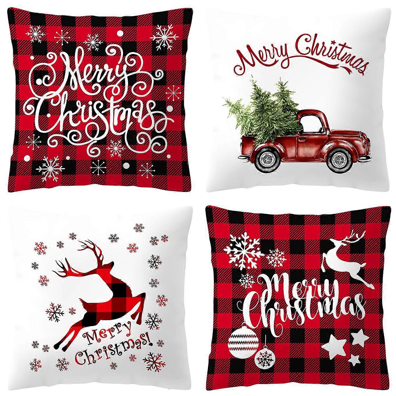 かわいい枕クリスマス枕カバー4点セット