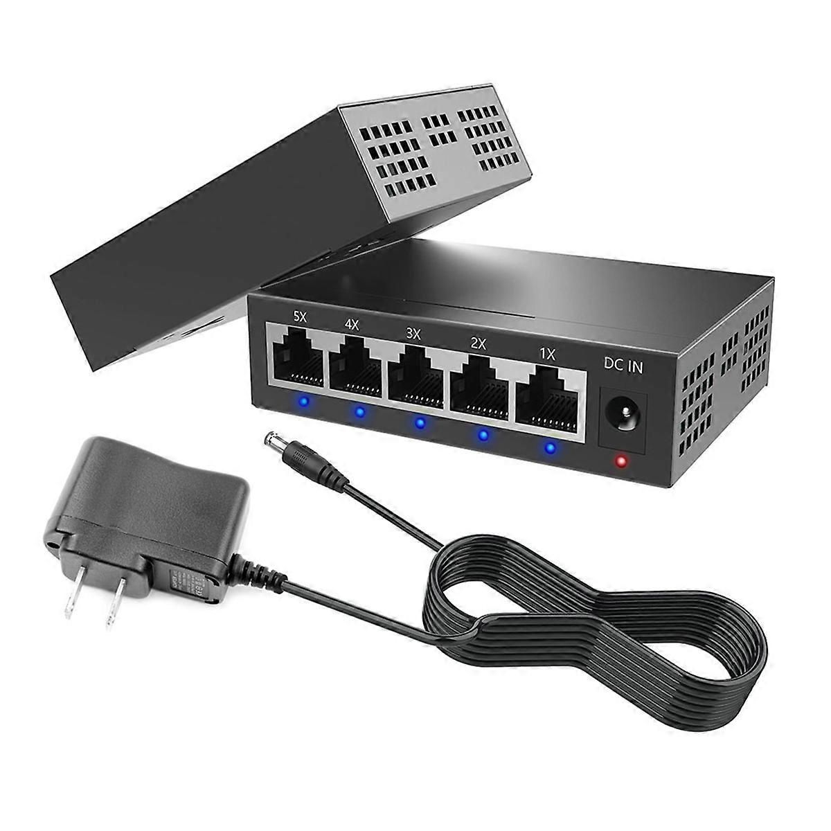 5 Port Gigabit Industrial Switch 1000Mbps Mini Network Ethernet Switch Home Splitter Office Network