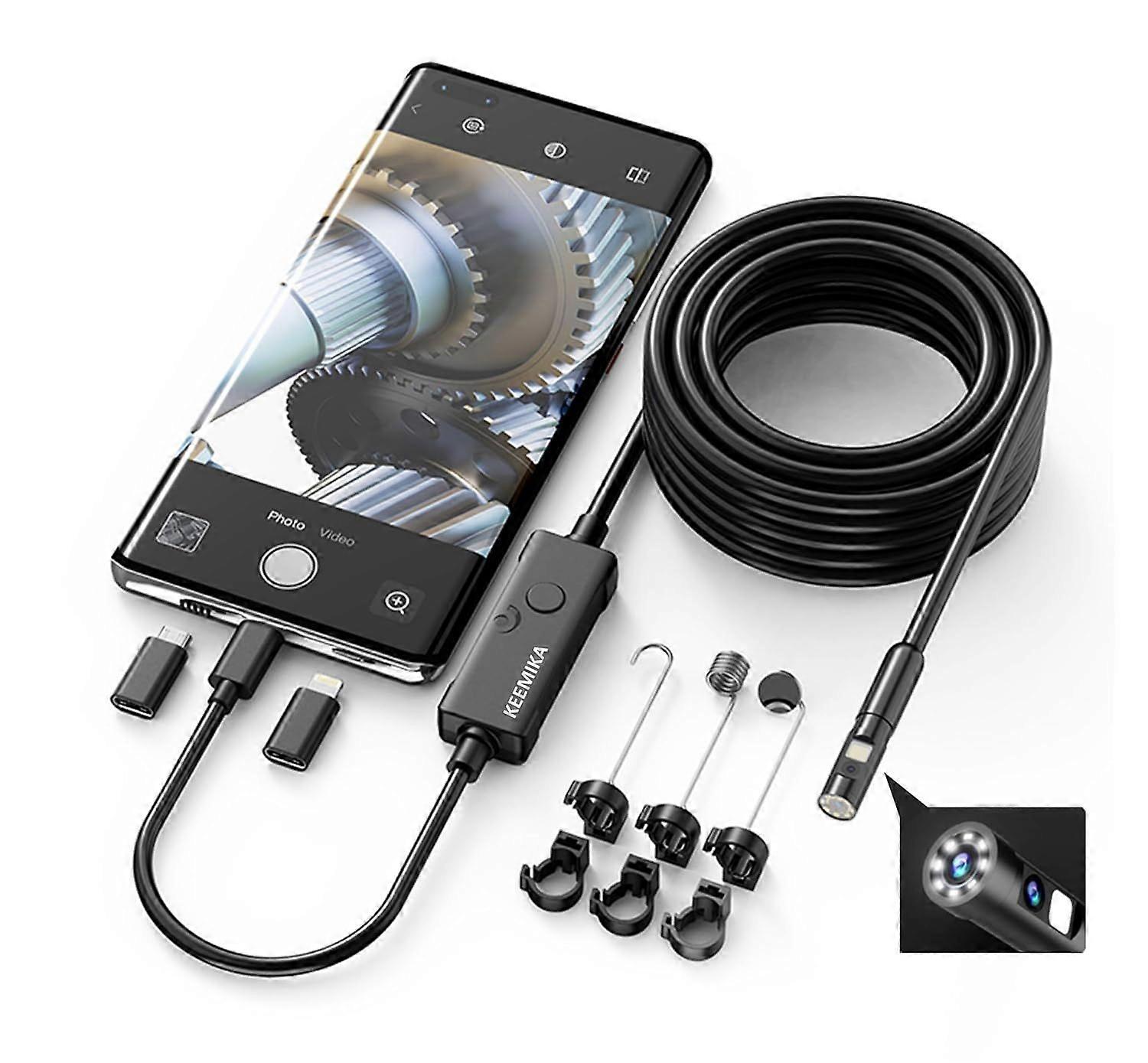 High quality brand new  1920P HD Dual-Lens Snake Inspection Borescope, USB Type C Endoscop