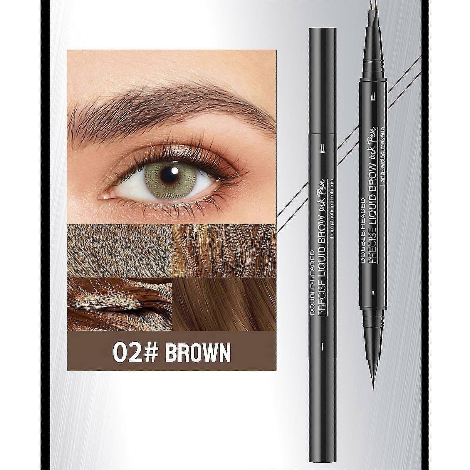 Natural And Glossy Eyebrow Double Ended Eyebrow Pencil Waterproof Sweat Proof And Non Smudging Double Ended Eyebrow Pencil 18g
