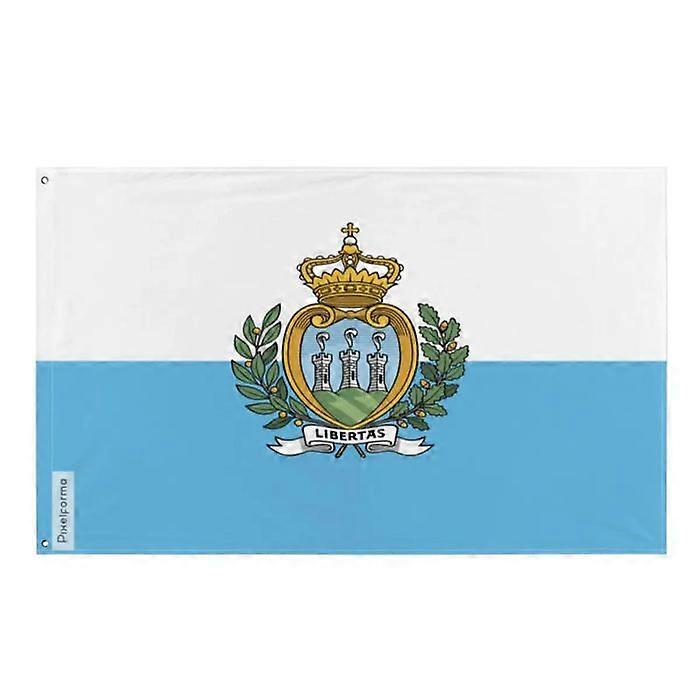 Flag of San Marino – 96 x 144 cm – Polyester – Metal eyelets – Durable
