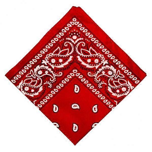 3Xユニセックスノベルティコットン両面プリントカウボーイバンダナヘッドラップレッド