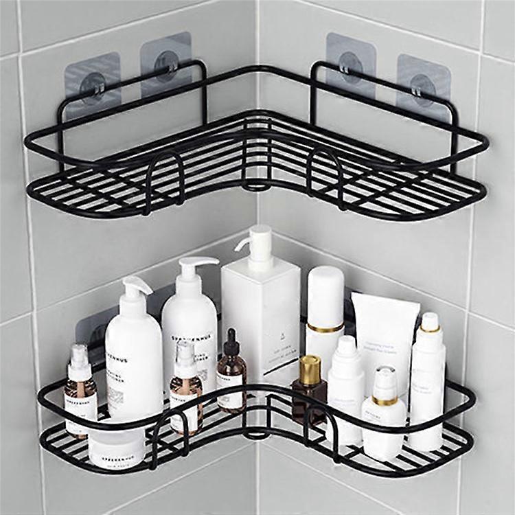Bathroom Shelf Large Size Wall Mounted Corner Storage Rack No Drilling Triangle Makeup Organizer