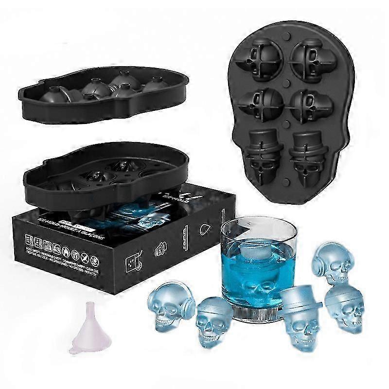 3D Skull Ice Cube Ice Box Whiskey Ice Ball Ice Cube Ice Mold