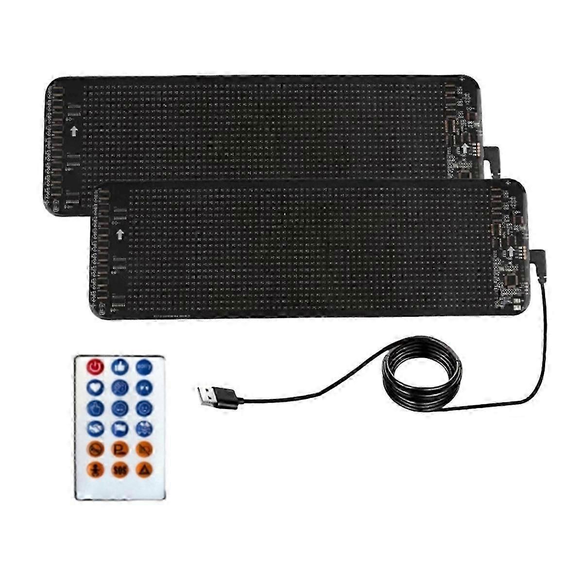 2PCS Windshield Devil'S Eyes Bliking Flashing LED Eyes on the Windshield Truck Window LED Screen for