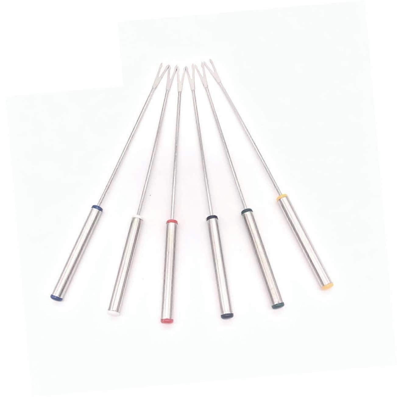 Pack of 6 Fondue Forks for Meat BBQ Chicken Skewers Vegan Marshmallow Chocolate Fondue