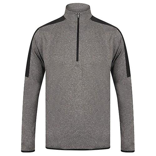 Finden & Hales Mens Contrast Zip Neck Midlayer Top