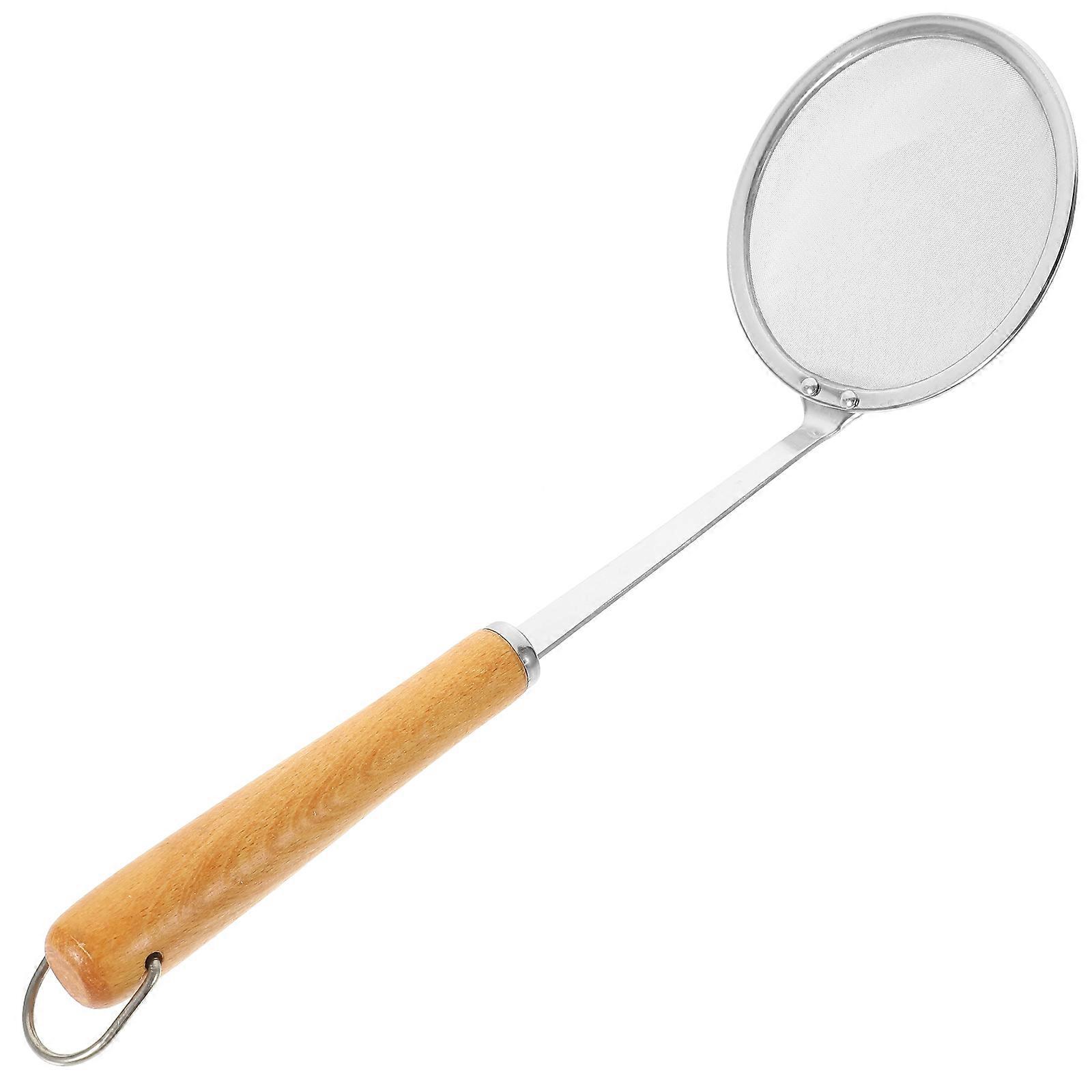 Restaurant Quality Fine Mesh Strainer with Wooden Handle, Great for Everyday Cooking Tasks