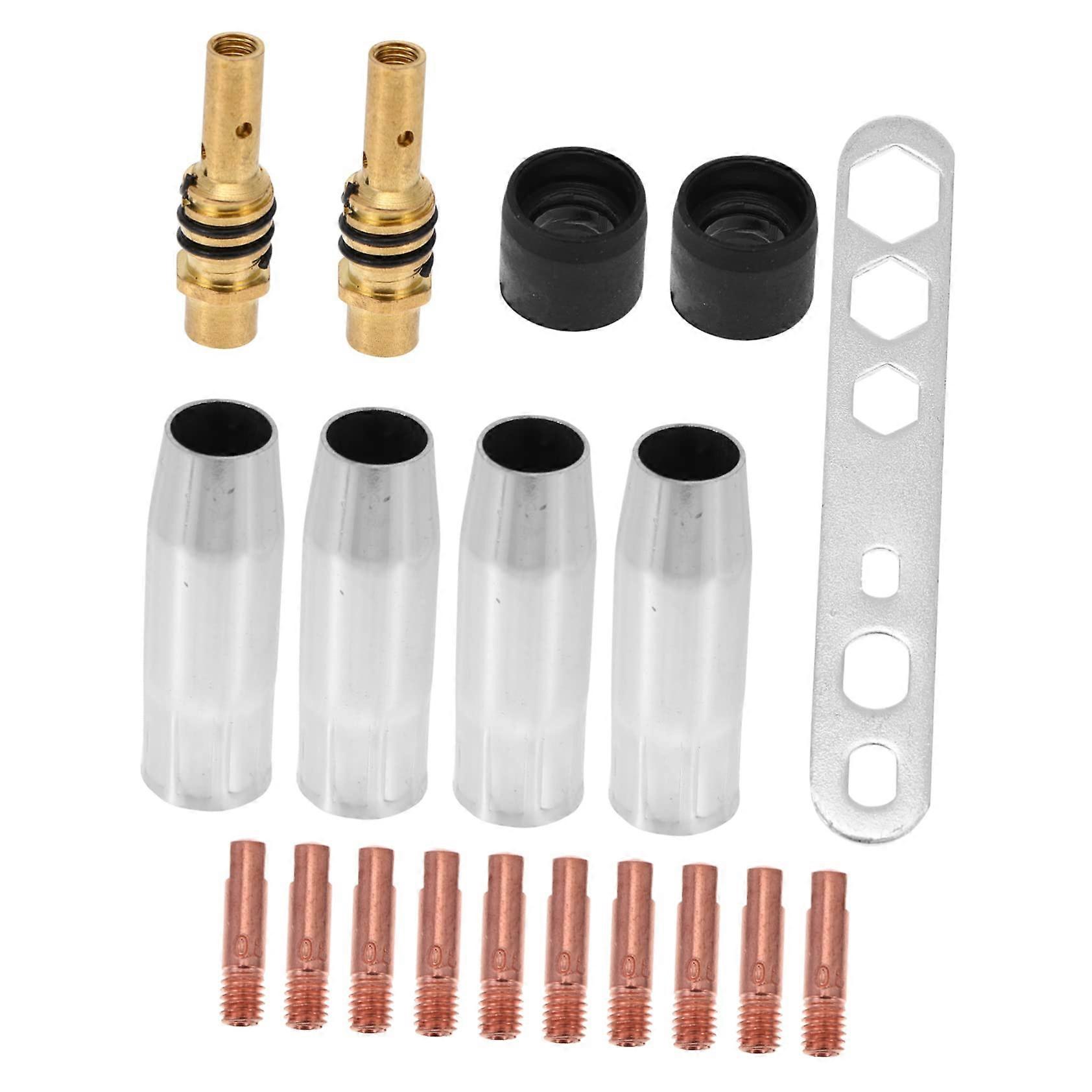 19piece metal welding equipment set accessories wire soldering tool set metal welding tips nozzle tip holder