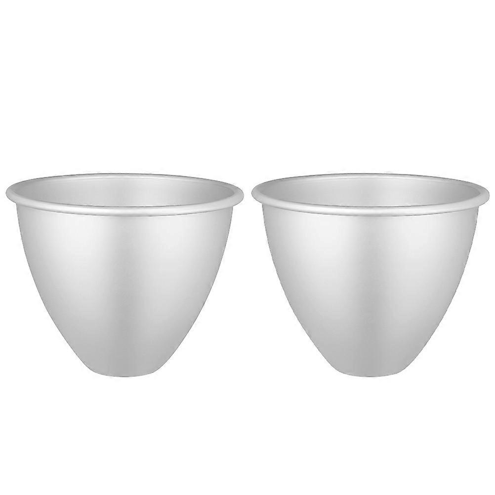 Aluminum Cake Baking Molds for Kitchen Use Strong Nonstick Design 2 Pcs Silver