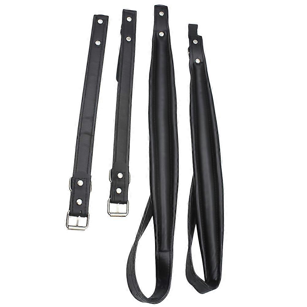 Adjustable Accordion Shoulder Strap Comfortable PU Belt for 60 to 120 Bass Accordion Black 1 Pair