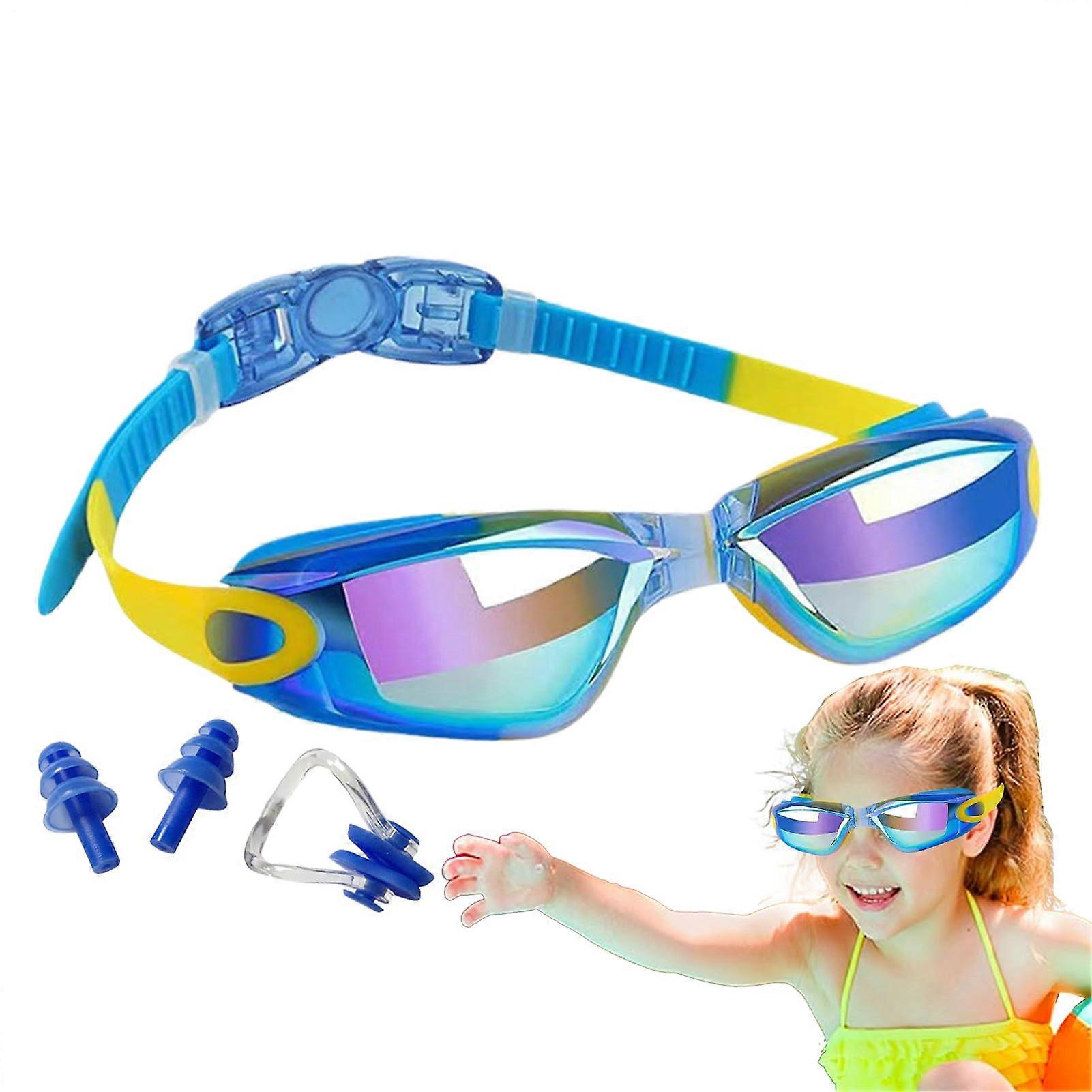 Swimming Goggles  Comfortable Soft, Runthrough Seal, Adjustable Strap