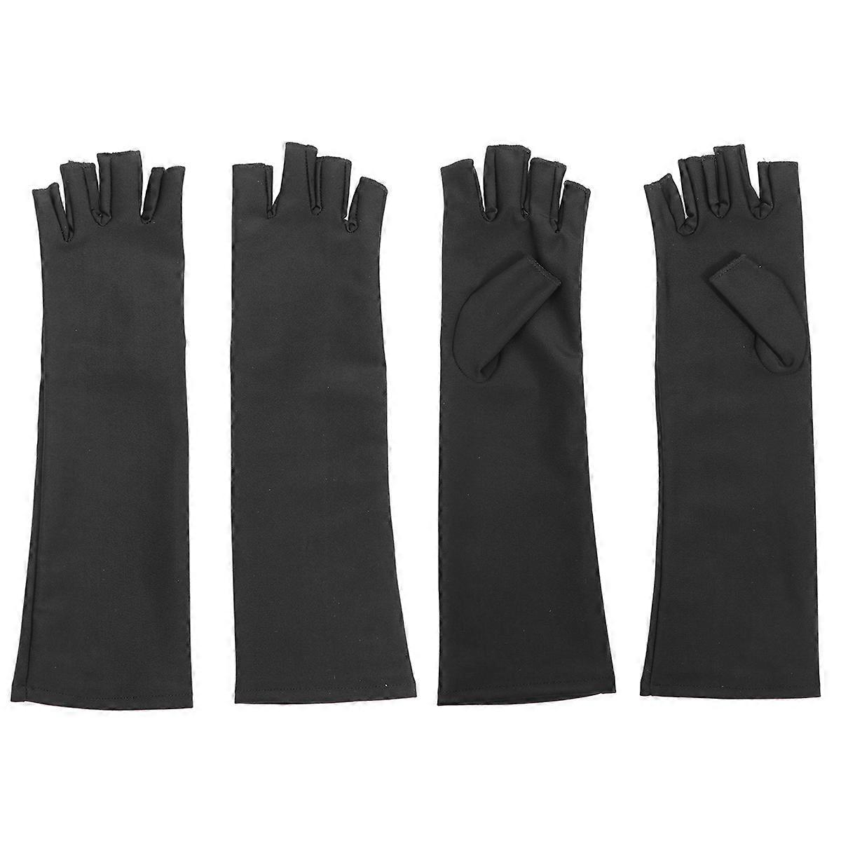 Black Arm Sleeves Sun Protection Cooling Breathable Covers for Outdoor Sports Cycling Golf Fishing Gardening for Women