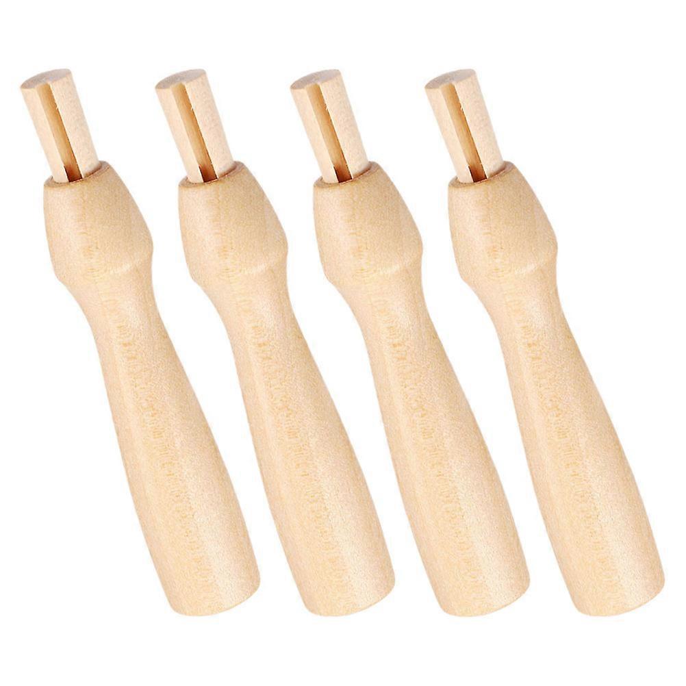 Handheld Handles For Felting Needles Craft Projects Felting Tools And Supplies Wood 3.3 0.6 0.6in DIY Crafts 4Pcs
