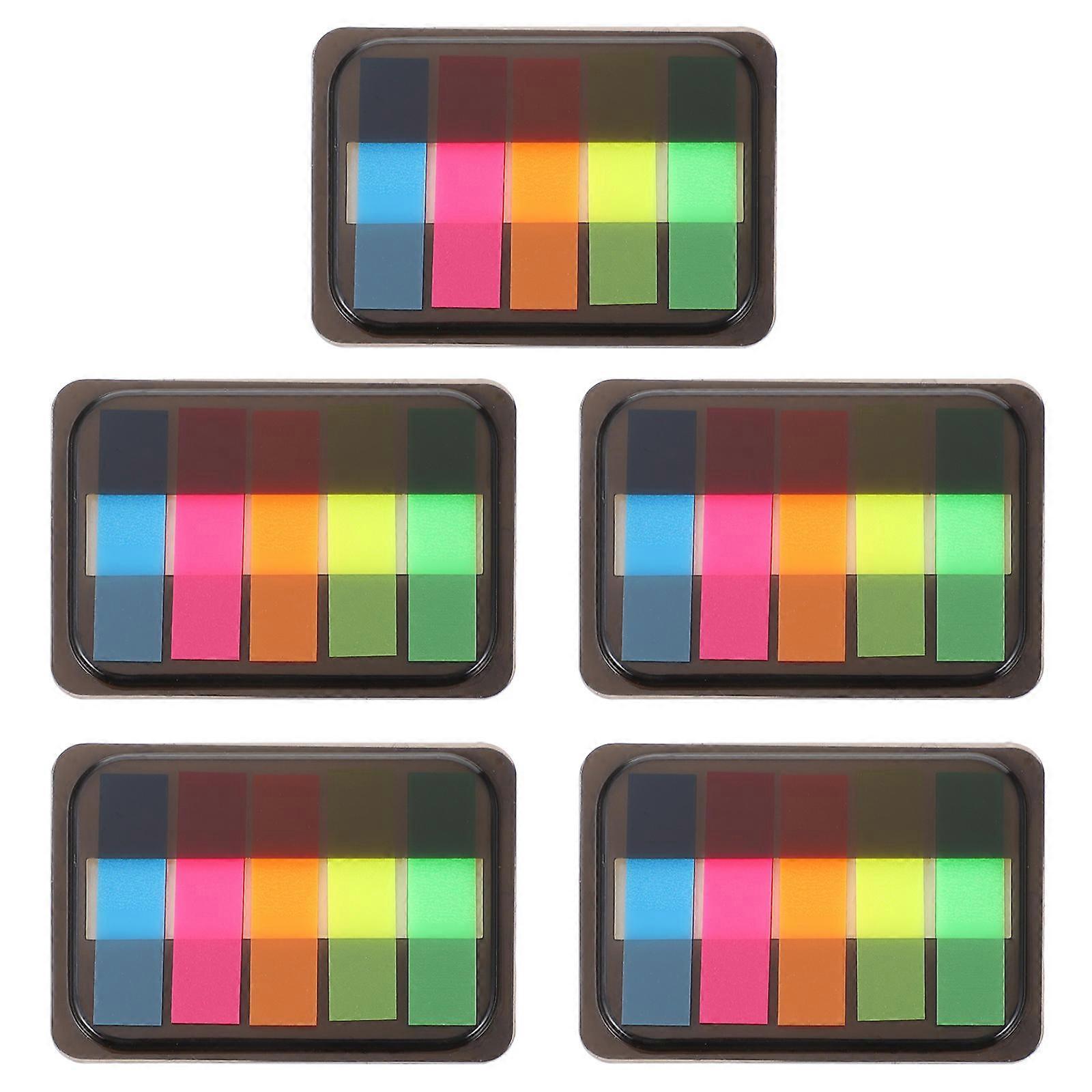 Fluorescent Sticky Tabs for Decoration Black Plastic Material Easy to Use 5 Boxes
