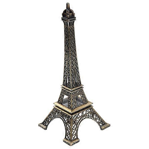 Golden Metal Alloy Eiffel Tower Model Mini Statue Decor 18cm Present 1Set