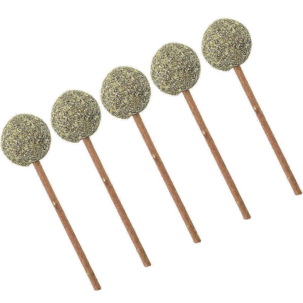 ペットミントボール猫臼歯噛玩具スティックエンターテイメントペット猫のための安全な4.72X1.38X1.38in 5個