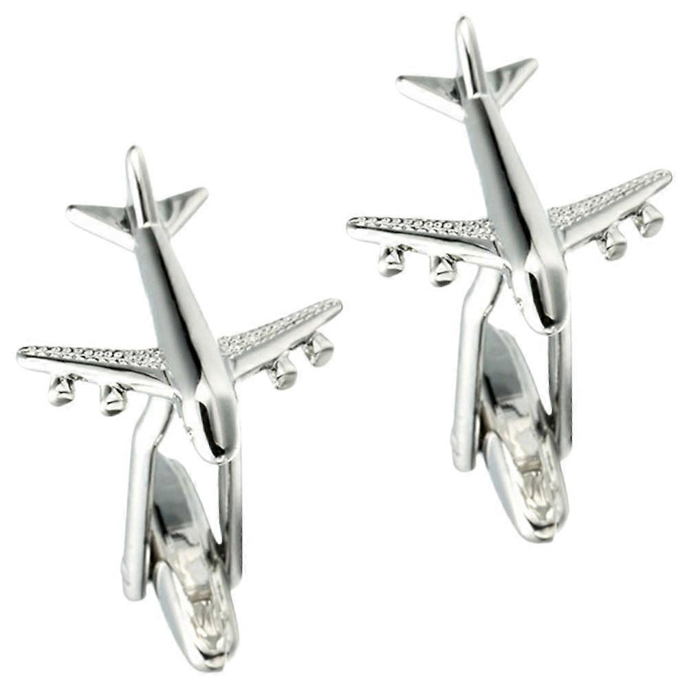 Airplane Cufflinks for Men – Unique Decorative Shirt Studs for Business, Weddings, Parties – Stylish and Sturdy Tuxedo Accessory