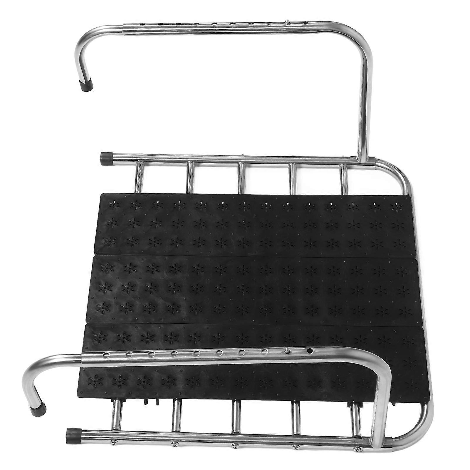 Balcony Drying Rack Clothes Drying Adjustable Length Foldable Rectangular Stainless Steel 1Pack