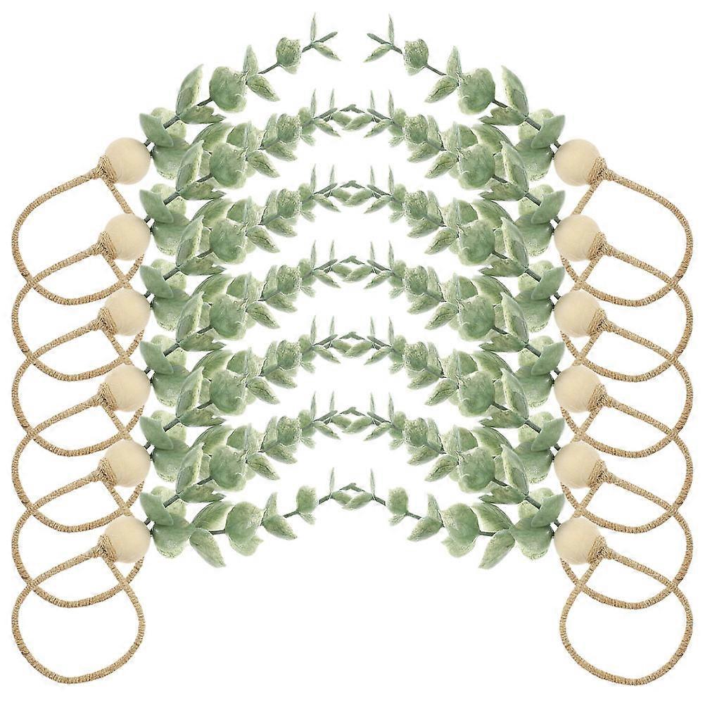 素朴な農家ナプキンリングウッドロープ家族の再会12個