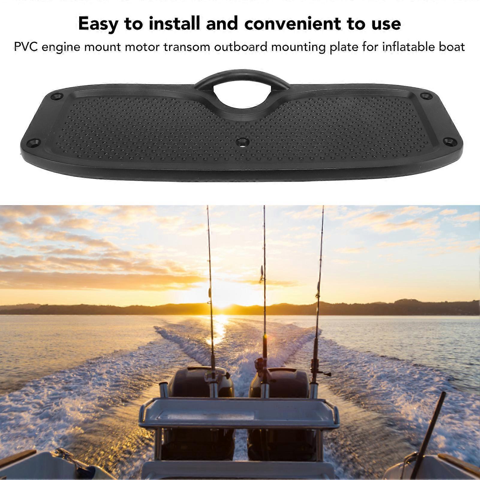 PVC Outboard Motor Mounting Bracket for Transom Mount for Inflatable Boat, Dinghy, Kayak, Yacht, Black