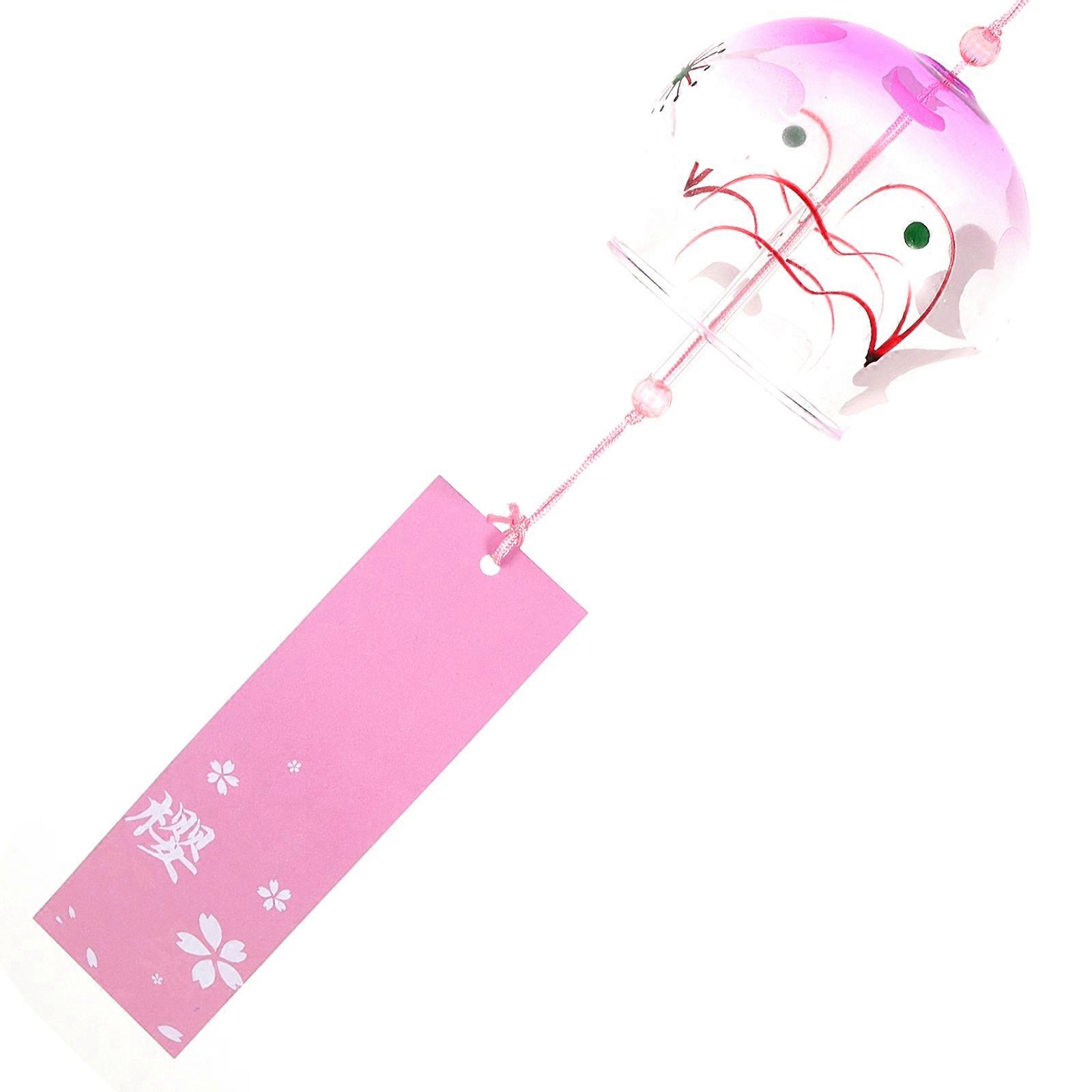 Glass Balcony Wind Bells Japanese Style Elegant Sound Home Decoration 8x8cm 1Set